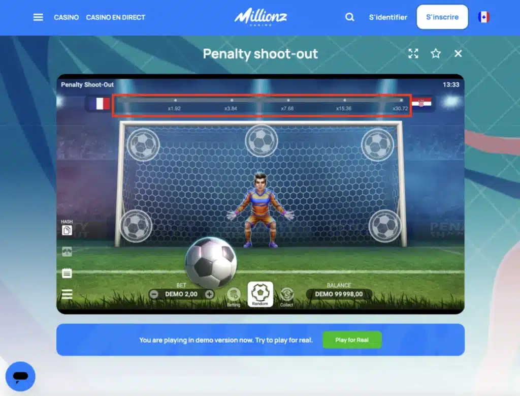 gains de penalty shoot out 